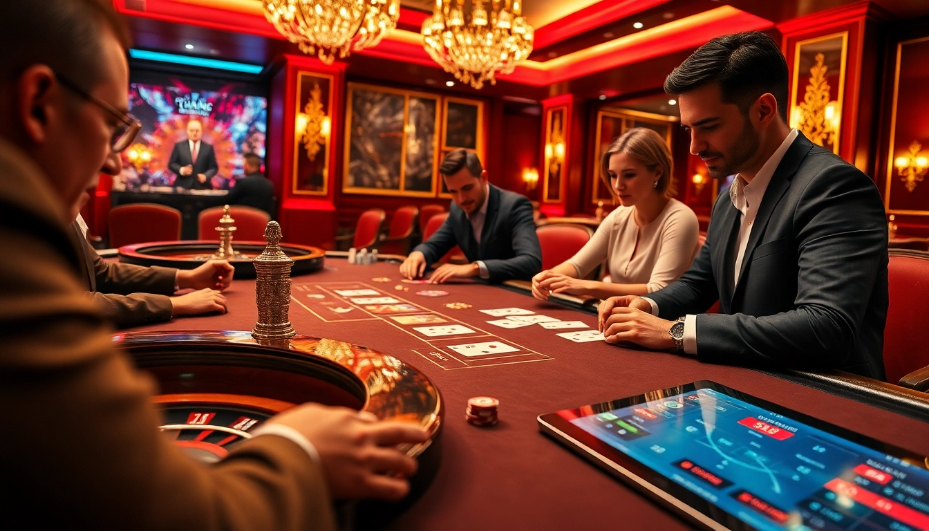 The excitement of a high-stakes poker game featuring poker chips and cards, emphasizing https://kuwinzhz.com/ for avid gamblers.