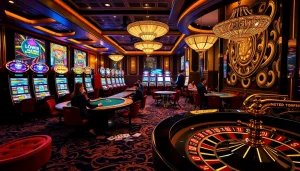 Experience the excitement of dn88 casino with vibrant gaming tables and engaging players.