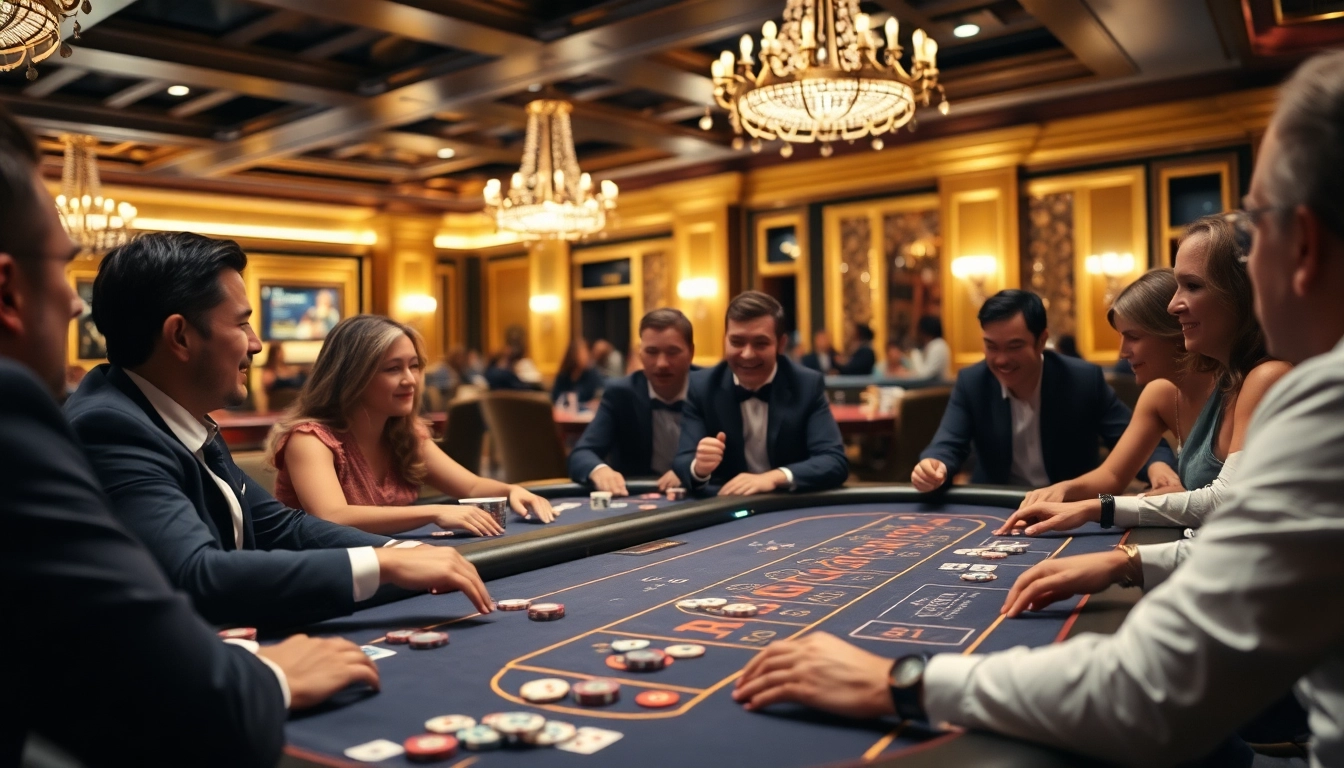 Jouer au casino en ligne francais avec une ambiance luxueuse et des tables de jeu animées.